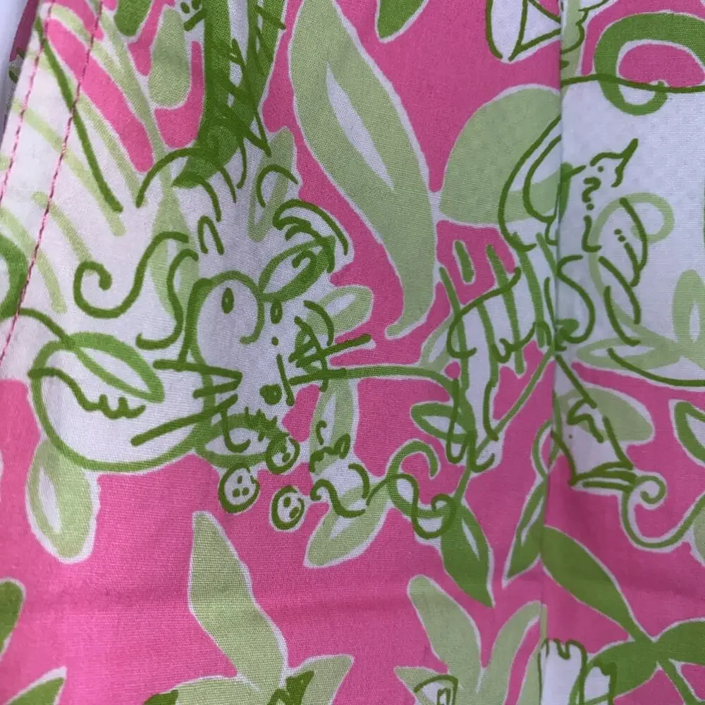 Lilly Pulitzer Swimsuit Shorts Mens XL Swim Trunks Drawstring Pink Animals